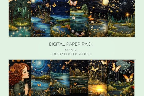 Butterfly Field Embroidery Paper Set Review