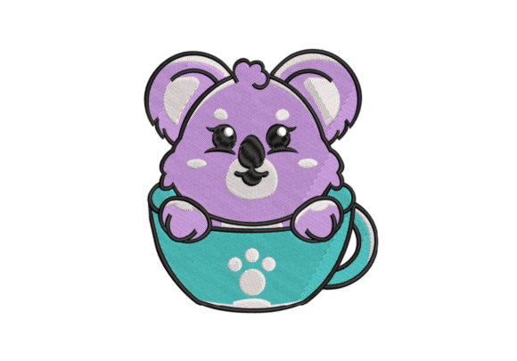 Koala Latte Embroidery Digitizing Design