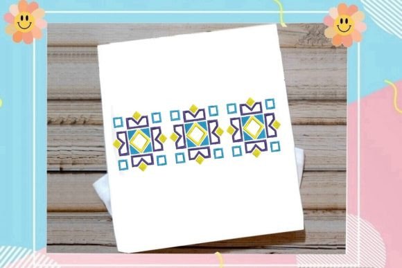 Moroccan Geometric Embroidery Delight 4 Ensemble