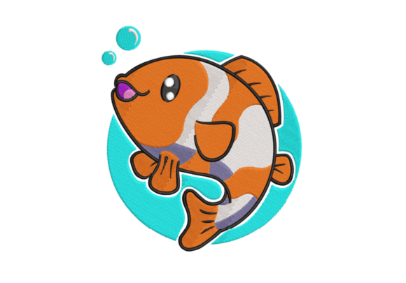 Nemo Fish Embroidery Digitizing Design