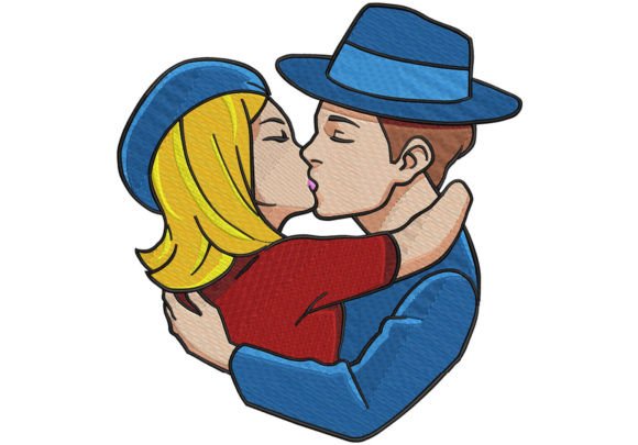 Review: Kissing Couple Embroidery Digitizing for Valentine's
